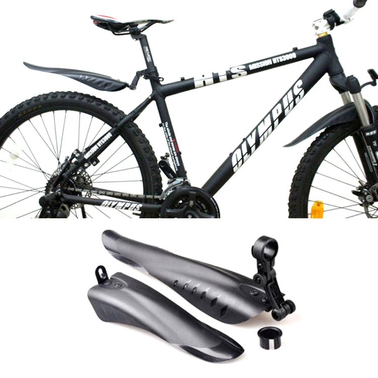 Mountain Road Fits Cycling Creative Mud Guard Dovetail Style Fenders Set for Bike Front And Rear(Black) by bashfashion