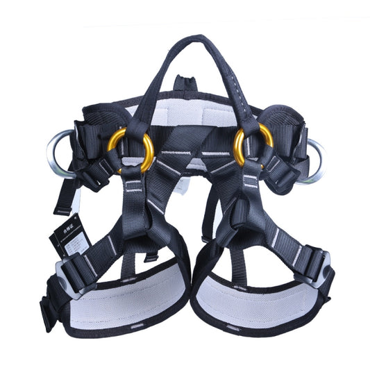 XINDA XDA9519 Outdoor Polyester High-strength Wire Downhill Seat Belt for Climbing Trees(Black) by XINDA