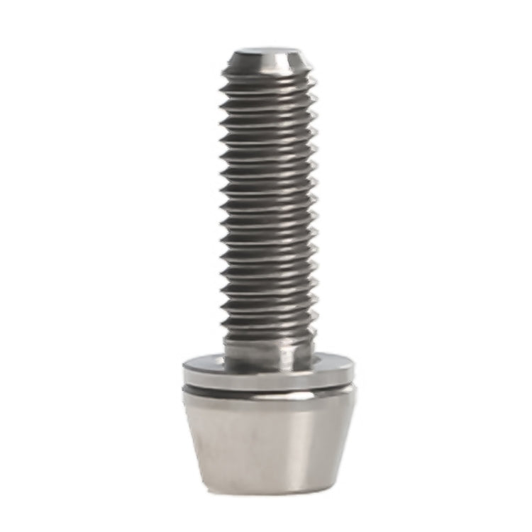 TOSEEK Bicycle Handlebar Stem Screw Titanium Alloy M5x16mm Mountain Bike Fixed Gear Handlebar Stem Screw with Gasket (Titanium Color) by TOSEEK