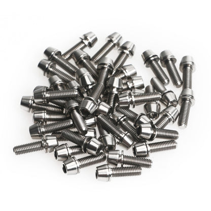 TOSEEK Bicycle Handlebar Stem Screw Titanium Alloy M5x16mm Mountain Bike Fixed Gear Handlebar Stem Screw with Gasket (Titanium Color) by TOSEEK