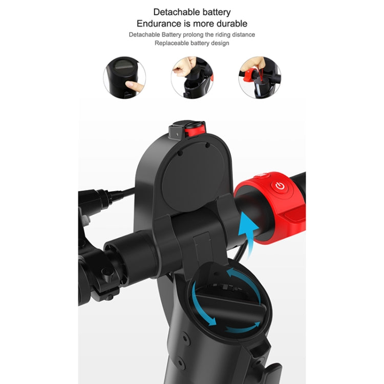 X7 Outdoor Waterproof Foldable Off-road Scooter with 8.5 inch Vacuum Tires & LCD Display& LED Lights & 6.4AH Lithium Battery, Load-bearing: 20-100kg (Black) by bashfashion