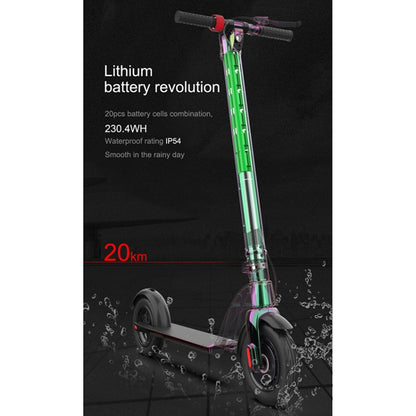 X7 Outdoor Waterproof Foldable Off-road Scooter with 8.5 inch Vacuum Tires & LCD Display& LED Lights & 6.4AH Lithium Battery, Load-bearing: 20-100kg (Black) by bashfashion