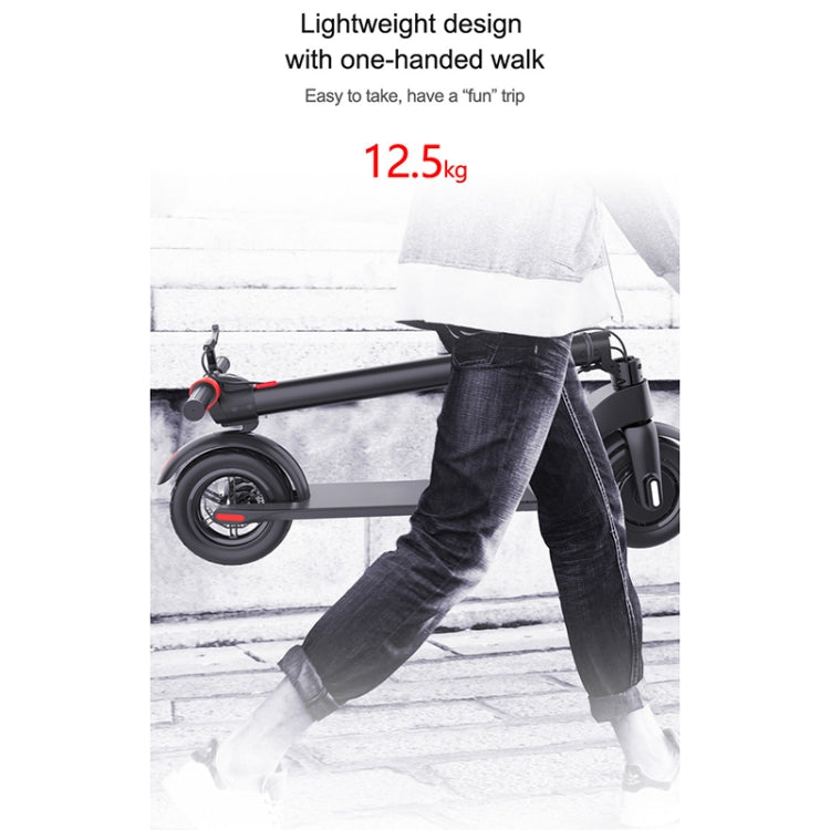 X7 Outdoor Waterproof Foldable Off-road Scooter with 8.5 inch Vacuum Tires & LCD Display& LED Lights & 6.4AH Lithium Battery, Load-bearing: 20-100kg (Black) by bashfashion
