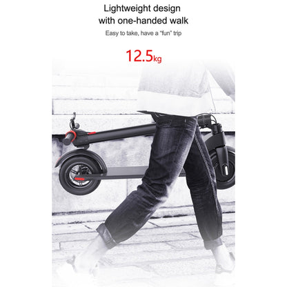X7 Outdoor Waterproof Foldable Off-road Scooter with 8.5 inch Vacuum Tires & LCD Display& LED Lights & 6.4AH Lithium Battery, Load-bearing: 20-100kg (Black) by bashfashion