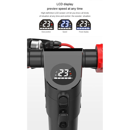 X7 Outdoor Waterproof Foldable Off-road Scooter with 8.5 inch Vacuum Tires & LCD Display& LED Lights & 6.4AH Lithium Battery, Load-bearing: 20-100kg (Black) by bashfashion