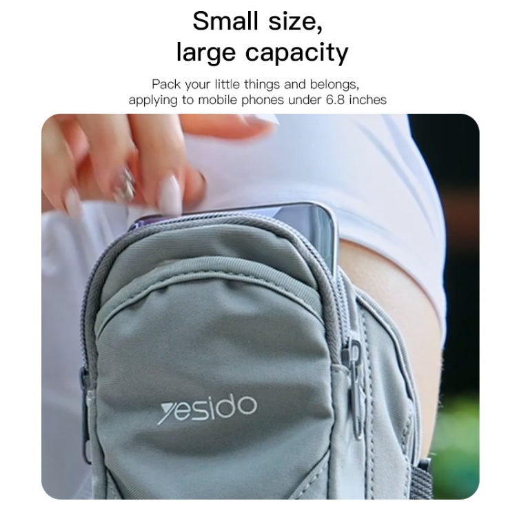 Yesido WB12 Outdoor Sports Running Phone Arm Bag (Grey) by Yesido