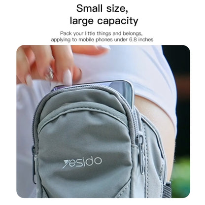 Yesido WB12 Outdoor Sports Running Phone Arm Bag (Grey) by Yesido