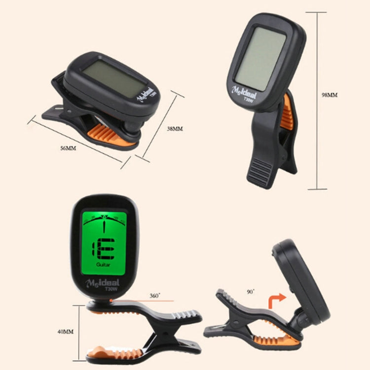 Guitar Tuner Clip on-Accurate Chromatic, Acoustic Guitar Bass Banjo Violin Ukulele Tuner by bashfashion