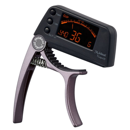 Professional Guitar Tuner Clip, Loftstyle Chromatic Clip-on Tuner with Rotational LCD Screen Light Display Single-handed Guitar Capo by bashfashion