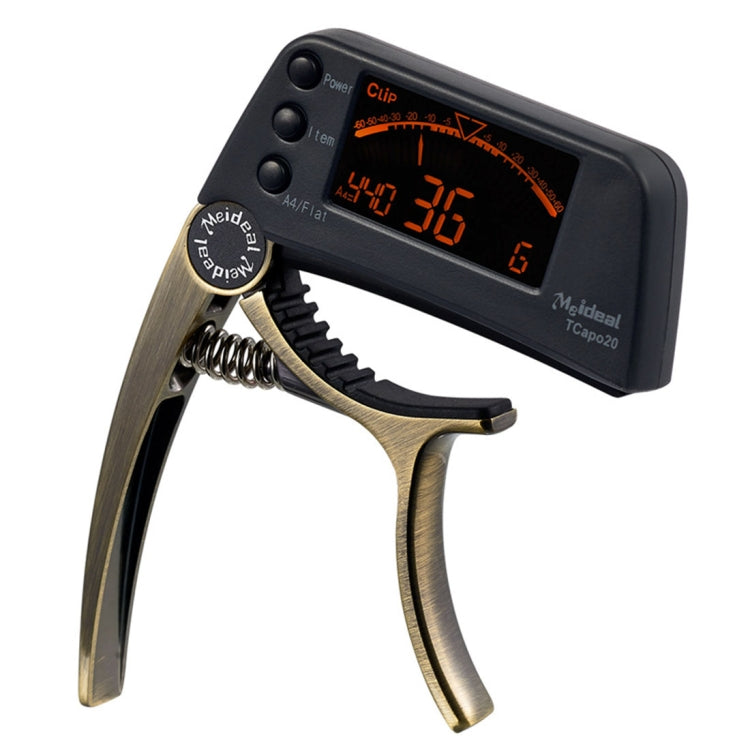 Professional Guitar Tuner Clip, Loftstyle Chromatic Clip-on Tuner with Rotational LCD Screen Light Display Single-handed Guitar Capo by bashfashion