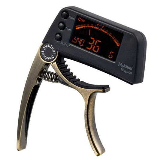 Professional Guitar Tuner Clip, Loftstyle Chromatic Clip-on Tuner with Rotational LCD Screen Light Display Single-handed Guitar Capo by bashfashion