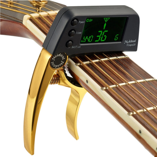 Professional Guitar Tuner Clip, Loftstyle Chromatic Clip-on Tuner with Rotational LCD Screen Light Display Single-handed Guitar Capo by bashfashion