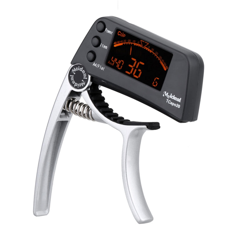 Professional Guitar Tuner Clip, Loftstyle Chromatic Clip-on Tuner with Rotational LCD Screen Light Display Single-handed Guitar Capo by bashfashion