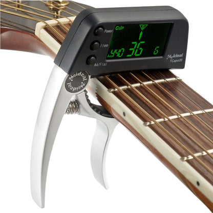 Professional Guitar Tuner Clip, Loftstyle Chromatic Clip-on Tuner with Rotational LCD Screen Light Display Single-handed Guitar Capo by bashfashion