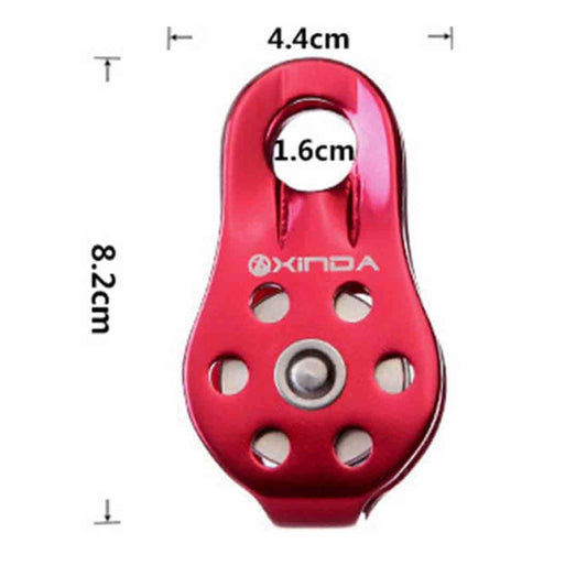 XINDA XD-8610 Single Fixed Pulley Mountaineering Rope Climbing Rappelling Survival Equipment(Red) by XINDA