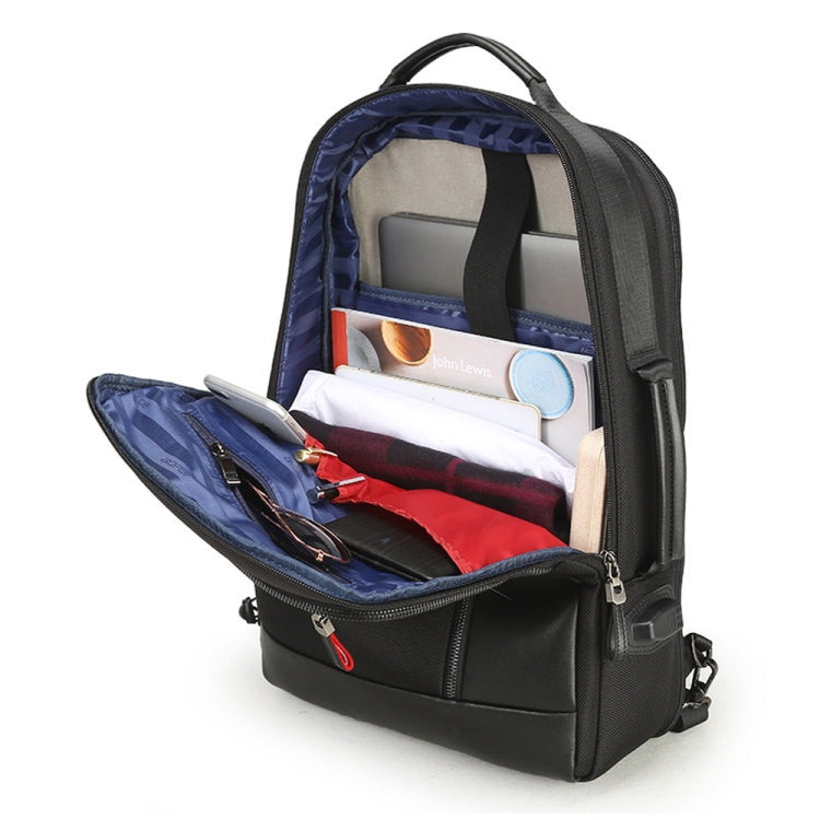 Bopai 751-006641 Large Capacity Business Fashion Breathable Laptop Backpack with External USB Interface, Size: 30 x 15 x 44cm(Black) by Bopai