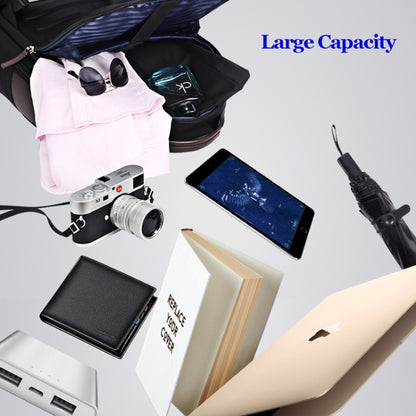 Bopai 751-007291 Business Anti-theft Waterproof Large Capacity Double Shoulder Bag,with USB Charging Port, Size: 34x19x43.5cm (Black) by Bopai