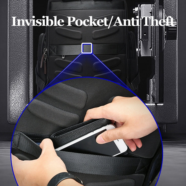 Bopai 751-007291 Business Anti-theft Waterproof Large Capacity Double Shoulder Bag,with USB Charging Port, Size: 34x19x43.5cm (Black) by Bopai