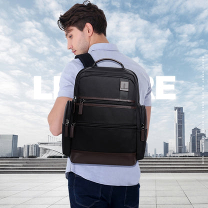 Bopai 751-007291 Business Anti-theft Waterproof Large Capacity Double Shoulder Bag,with USB Charging Port, Size: 34x19x43.5cm (Black) by Bopai