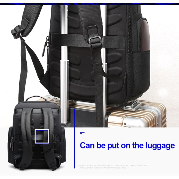 Bopai 751-007291 Business Anti-theft Waterproof Large Capacity Double Shoulder Bag,with USB Charging Port, Size: 34x19x43.5cm (Black) by Bopai