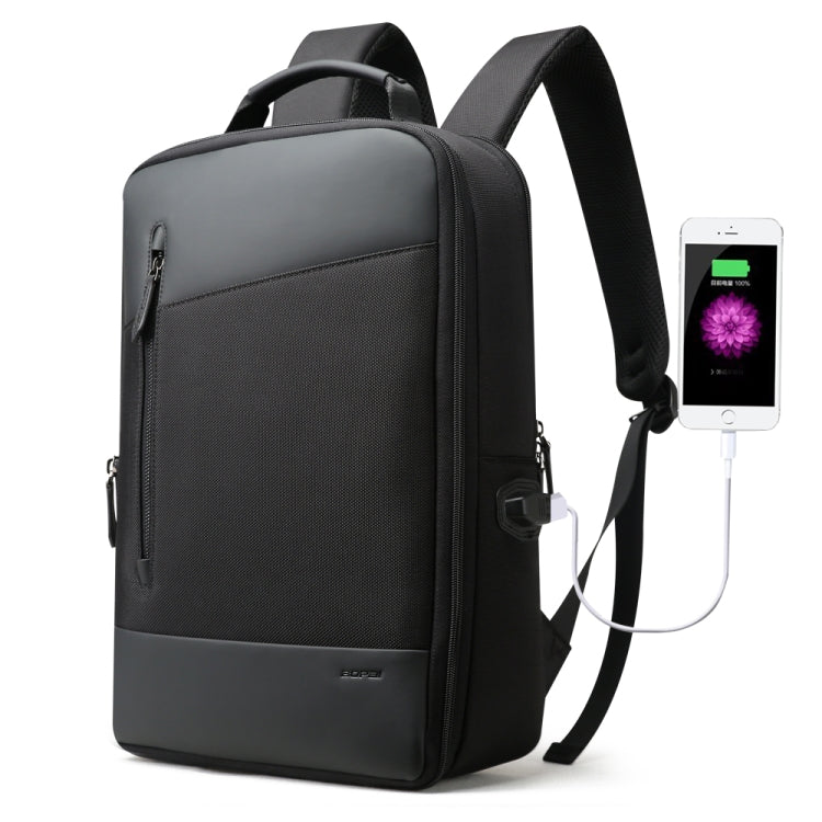 Bopai 851-009911 Business Anti-theft Waterproof Large Capacity Double Shoulder Bag,with USB Charging Port, Size: 30.5x13x45cm (Black) by Bopai