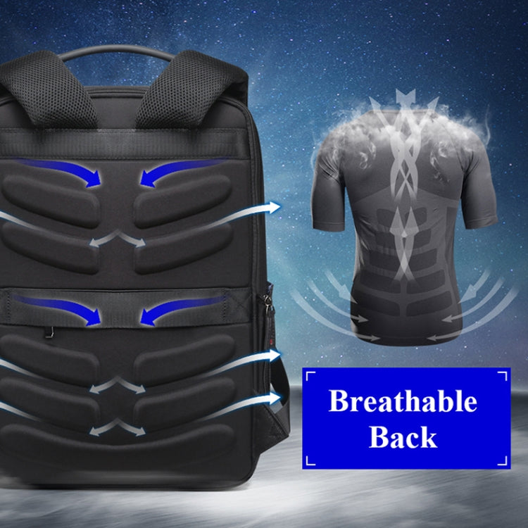 Bopai 851-009911 Business Anti-theft Waterproof Large Capacity Double Shoulder Bag,with USB Charging Port, Size: 30.5x13x45cm (Black) by Bopai