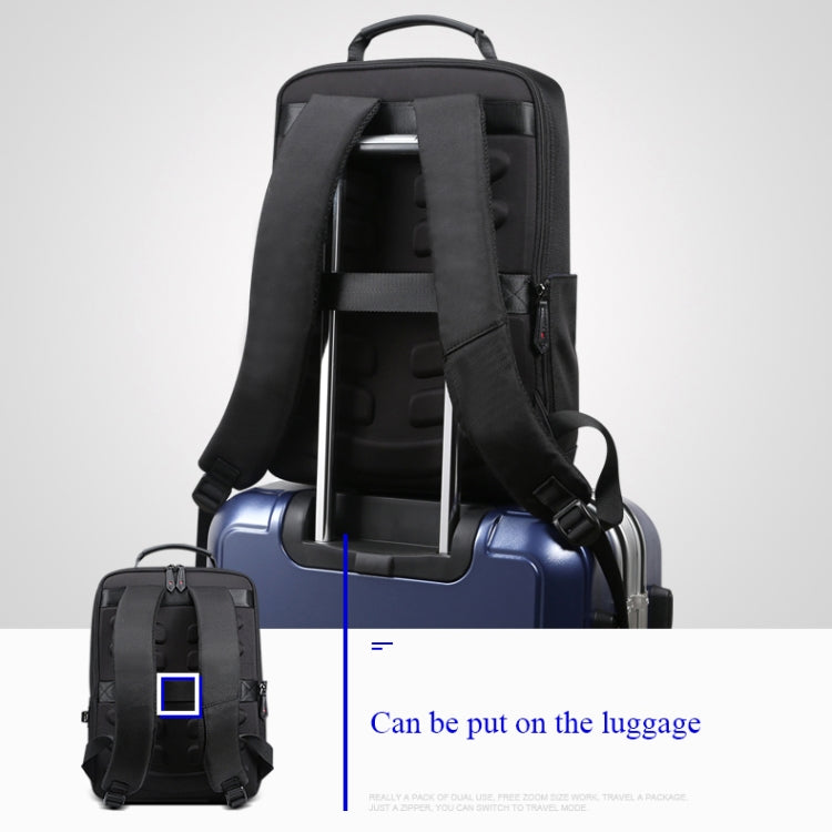 Bopai 851-009911 Business Anti-theft Waterproof Large Capacity Double Shoulder Bag,with USB Charging Port, Size: 30.5x13x45cm (Black) by Bopai