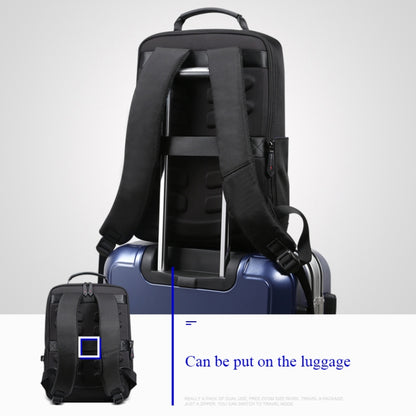 Bopai 851-009911 Business Anti-theft Waterproof Large Capacity Double Shoulder Bag,with USB Charging Port, Size: 30.5x13x45cm (Black) by Bopai