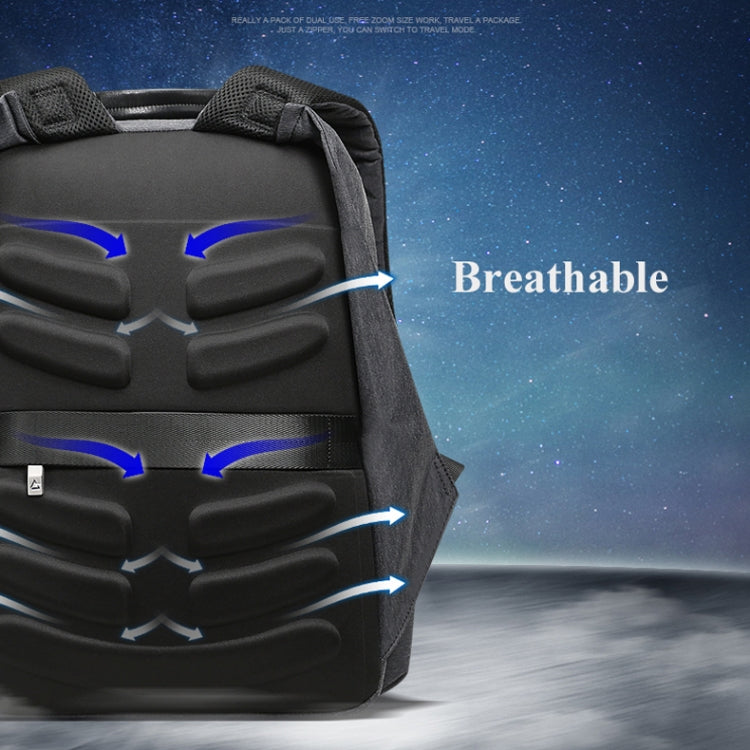 Bopai 851-010128 Business Anti-theft Waterproof Large Capacity Double Shoulder Bag,with USB Charging Port, Size: 34x19x43cm (Black) by Bopai