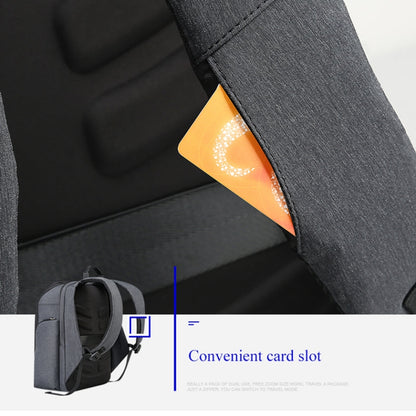 Bopai 851-010128 Business Anti-theft Waterproof Large Capacity Double Shoulder Bag,with USB Charging Port, Size: 34x19x43cm (Black) by Bopai