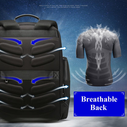 Bopai 851-014211 Business Anti-theft Waterproof Three-layer Large Capacity Double Shoulder Bag,with USB Charging Port, Size: 35.5x24x45cm (Black) by Bopai