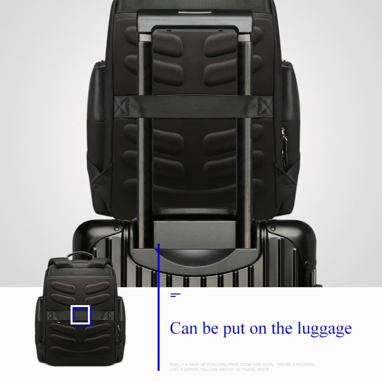 Bopai 851-014211 Business Anti-theft Waterproof Three-layer Large Capacity Double Shoulder Bag,with USB Charging Port, Size: 35.5x24x45cm (Black) by Bopai