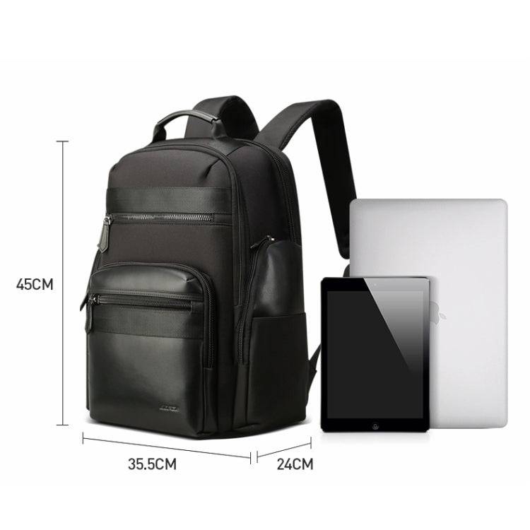 Bopai 851-014211 Business Anti-theft Waterproof Three-layer Large Capacity Double Shoulder Bag,with USB Charging Port, Size: 35.5x24x45cm (Black) by Bopai