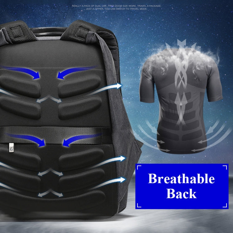 Bopai 851-014518 Business Waterproof Three-layer Large Capacity Double Shoulder Bag,with USB Charging Port, Size: 37x21x47.5cm (Black) by Bopai