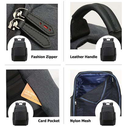 Bopai 851-014518 Business Waterproof Three-layer Large Capacity Double Shoulder Bag,with USB Charging Port, Size: 37x21x47.5cm (Black) by Bopai