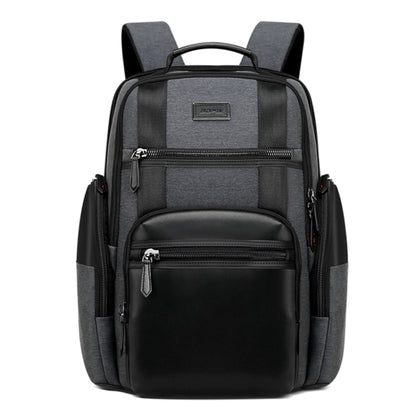 Bopai 851-014318 Fashion Outdoor Breathable Waterproof Anti-theft Three-layer Large Capacity Double Shoulder Bag,with USB Charging Port, Size: 31x17x44cm(Grey) by Bopai