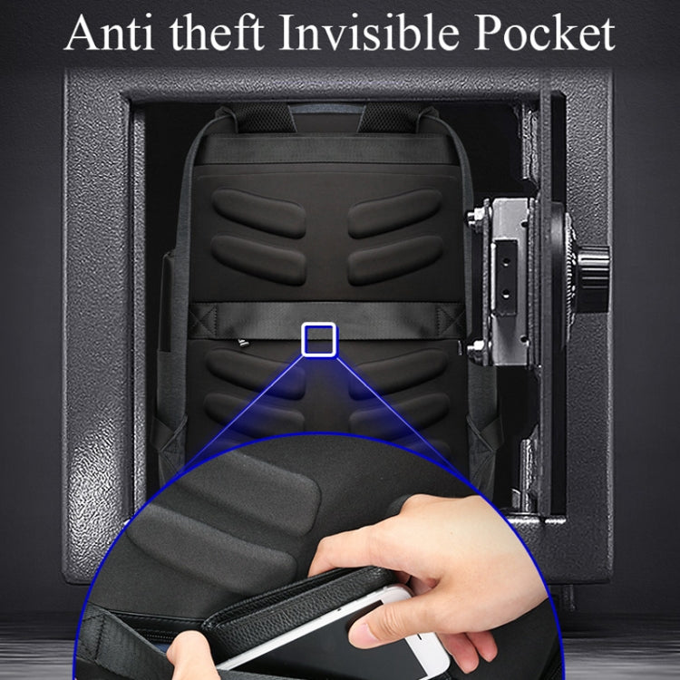 Bopai 851-014318 Fashion Outdoor Breathable Waterproof Anti-theft Three-layer Large Capacity Double Shoulder Bag,with USB Charging Port, Size: 31x17x44cm(Grey) by Bopai