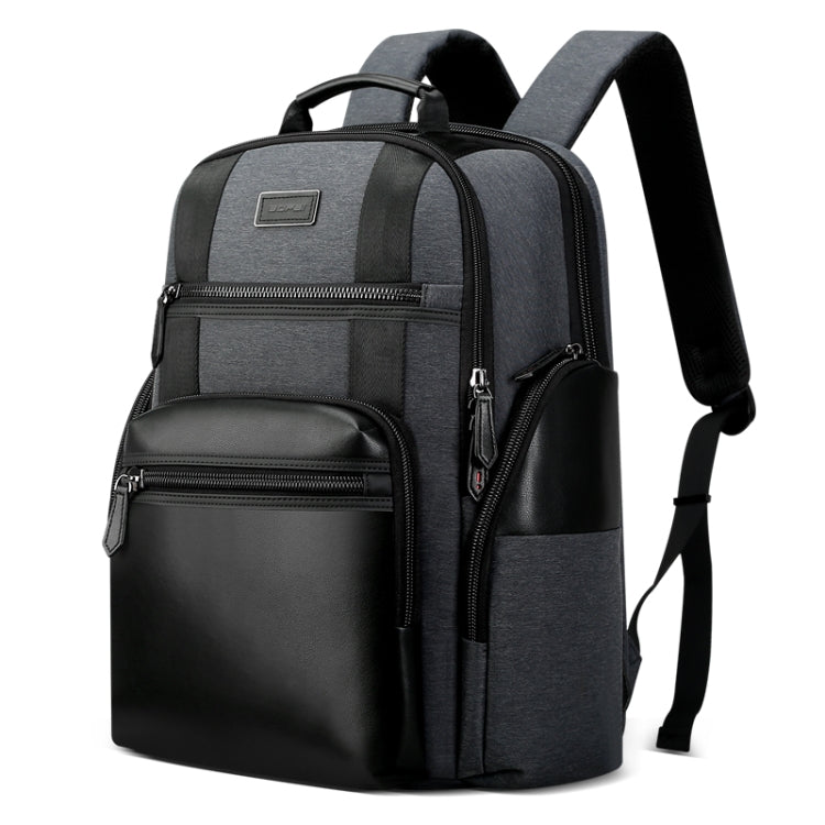 Bopai 851-014318 Fashion Outdoor Breathable Waterproof Anti-theft Three-layer Large Capacity Double Shoulder Bag,with USB Charging Port, Size: 31x17x44cm(Grey) by Bopai