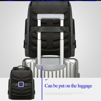 Bopai 851-014318 Fashion Outdoor Breathable Waterproof Anti-theft Three-layer Large Capacity Double Shoulder Bag,with USB Charging Port, Size: 31x17x44cm(Grey) by Bopai