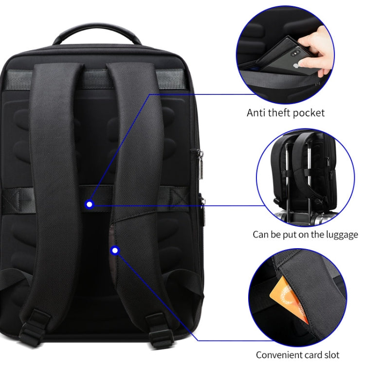 Bopai 61-02511 Business Travel Breathable Waterproof Anti-theft Man Backpack, Size: 30x15x44cm(Black) by Bopai