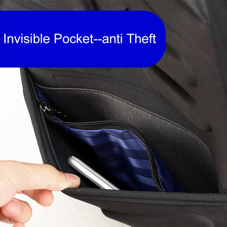 Bopai 851-023911 Top-grain Leather Business Breathable Anti-theft Man Backpack, Size: 28x18x42cm(Black) by Bopai