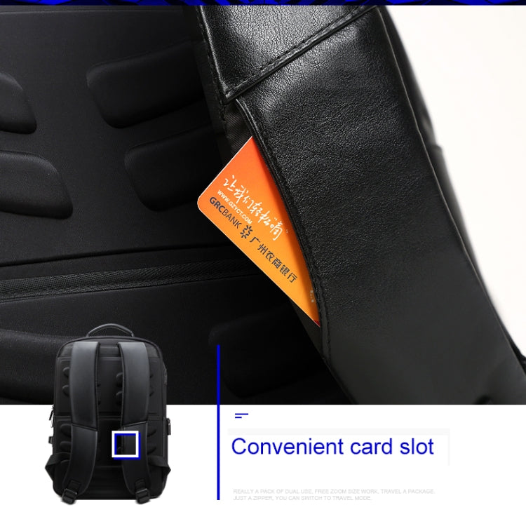 Bopai 851-024011 Top-grain Leather Business Breathable Anti-theft Man Backpack, Size: 28x18x42cm(Black) by Bopai