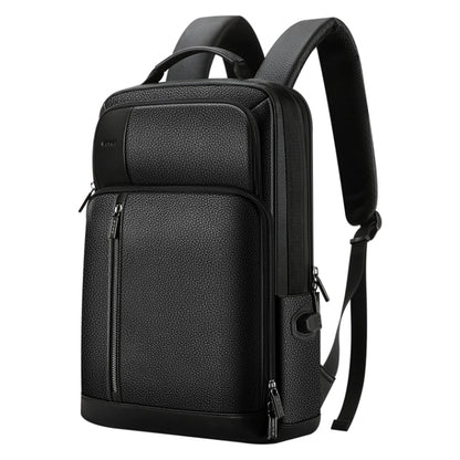 Bopai 851-036611 Large Capacity Top-grain leather Business Breathable Man Backpack, Size: 30x12x43cm(Black) by Bopai