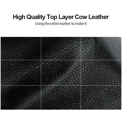 Bopai 851-036611 Large Capacity Top-grain leather Business Breathable Man Backpack, Size: 30x12x43cm(Black) by Bopai