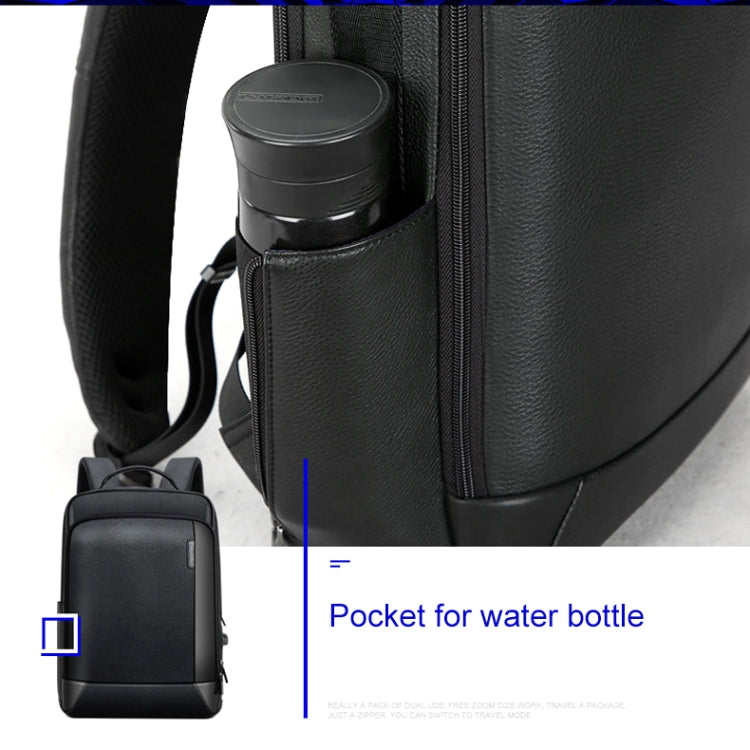 Bopai 851-036611 Large Capacity Top-grain leather Business Breathable Man Backpack, Size: 30x12x43cm(Black) by Bopai