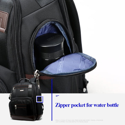 Bopai 11-85301 15.6 inch Large Capacity Multi-layer Zipper Bag Design Breathable Laptop Backpack, Size: 35 x 20 x 43cm(Black) by Bopai