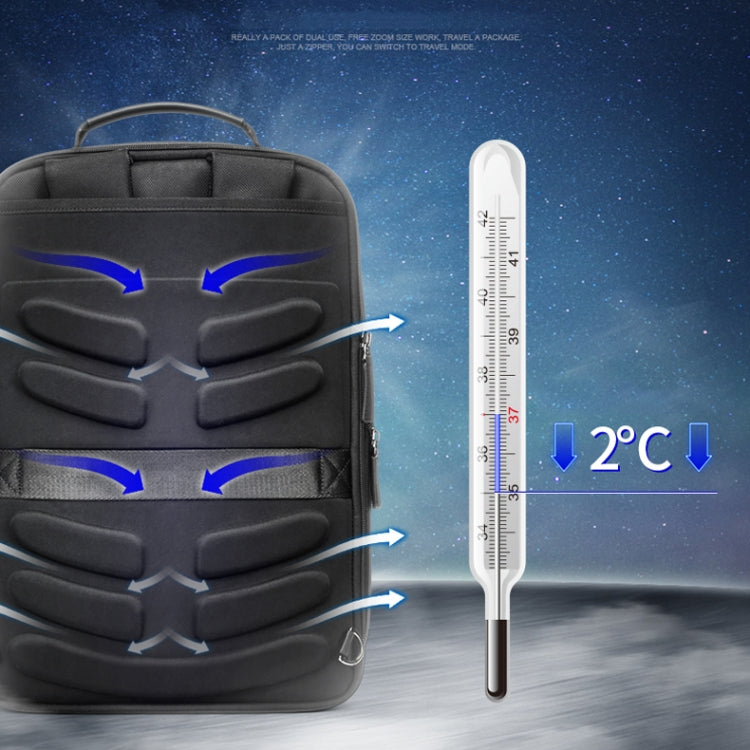 Bopai 751-006561 Large Capacity Business Casual Breathable Laptop Backpack with External USB Interface, Size: 29 x 16 x 44cm(Black) by Bopai