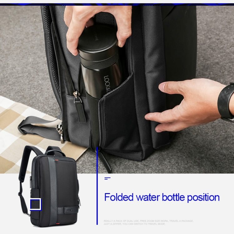 Bopai 751-006561 Large Capacity Business Casual Breathable Laptop Backpack with External USB Interface, Size: 29 x 16 x 44cm(Black) by Bopai