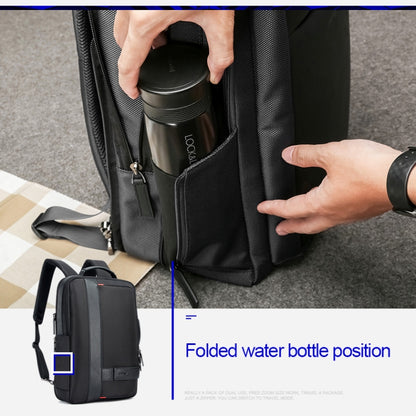 Bopai 751-006561 Large Capacity Business Casual Breathable Laptop Backpack with External USB Interface, Size: 29 x 16 x 44cm(Black) by Bopai