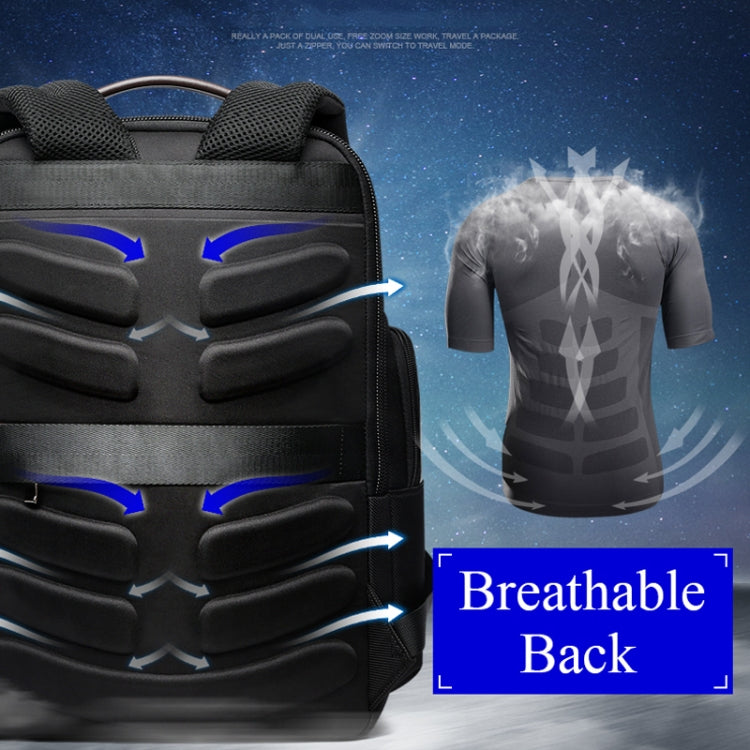 Bopai 751-007301 Business Anti-theft Waterproof Large Capacity Double Shoulder Bag,with USB Charging Port, Size: 28x19x42cm(Black) by Bopai